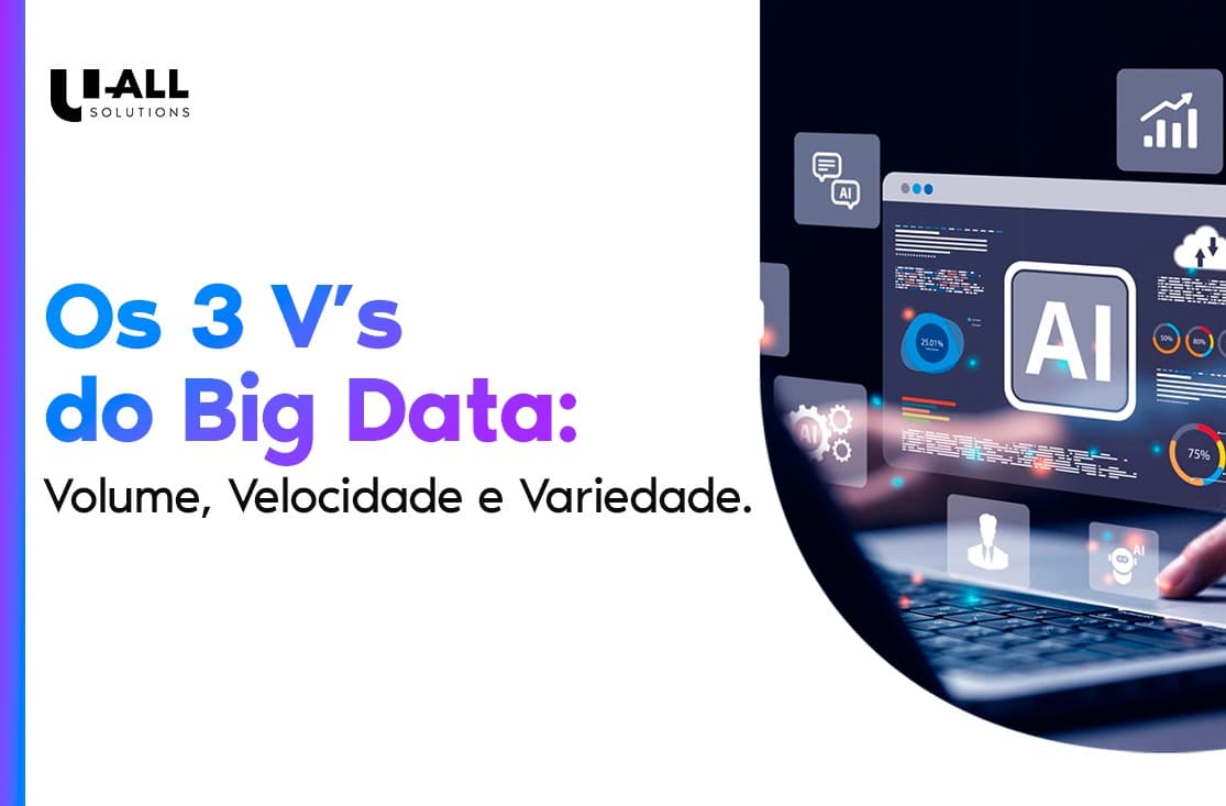 Os 3 V’s do Big Data: volume, velocidade e variedade.